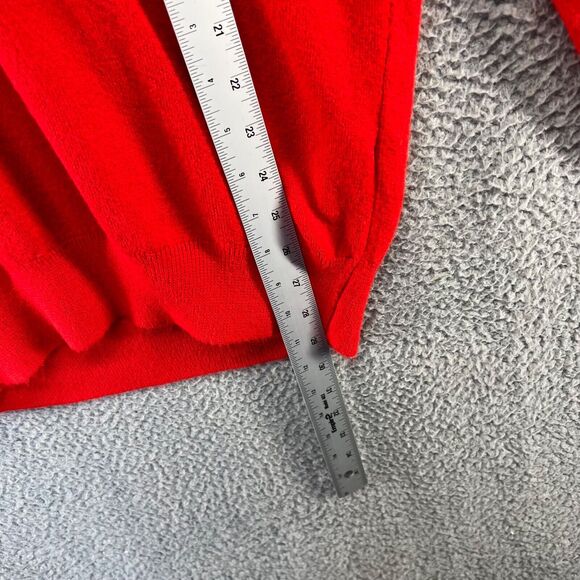 Vintage Knit Sweater Men's Large Red V Neck Pullover Acrylic Town & Country 90s - Picture 3 of 11